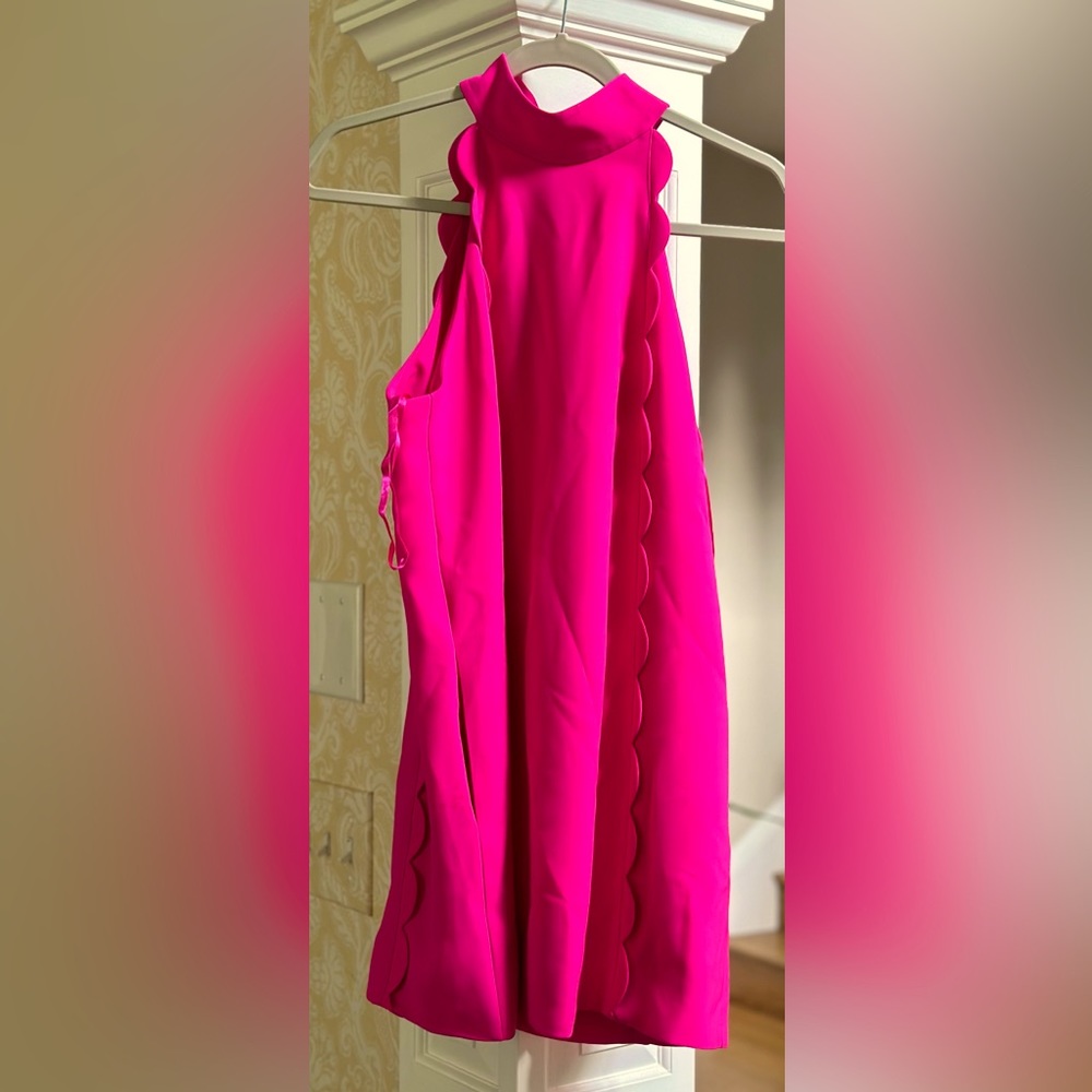 Ted Baker London Torri High Neck Tunic Dress, Hot Pink, Size 2
